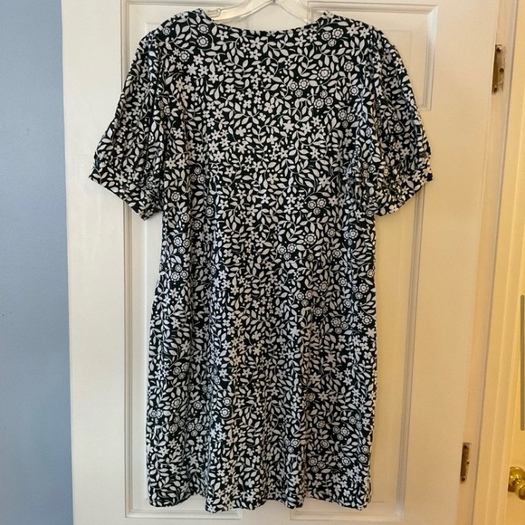 Boden V-Neck Jersey Mini Dress Chatsworth Sunflower Pop Green Floral US 14R 14 - Picture 5 of 6